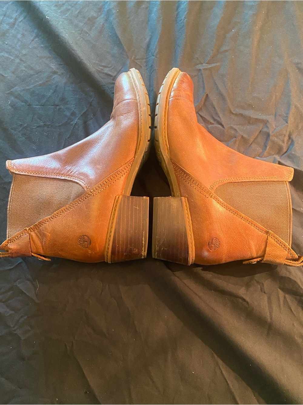 Timberland A1PUW Brown Leather Chelsea Ankle Boots Women's Size 7.5